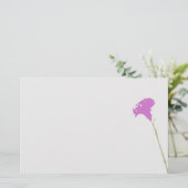 暗い赤紫色カーネーションフローラ 便箋 (スタンド正面)