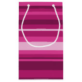 暗い赤紫色ストライプ スモールペーパーバッグ (裏面)