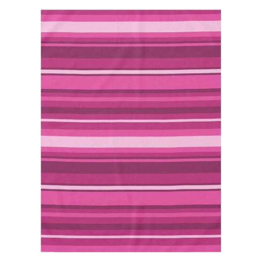 暗い赤紫色ストライプ テーブルクロス (正面)