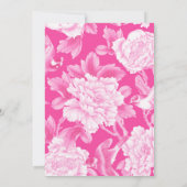 暗い赤紫色チノイスリーフローラガーデン50誕生日 招待状 (裏面)