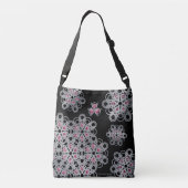 暗い赤紫色トルシュファーePolyHexaBloomクロスボディトート クロスボディバッグ (裏面)