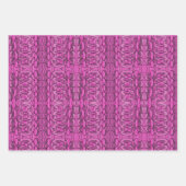 暗い赤紫色ドードルパーティー包装紙 ラッピングペーパーシート (正面)