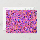 暗い赤紫色パズルピースはがき ポストカード (正面/裏面)