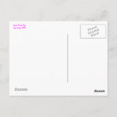 暗い赤紫色パズルピースはがき ポストカード (裏面)