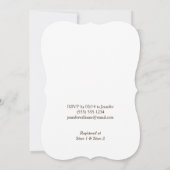 暗い赤紫色ピンクと黄色の蝶ガールベビーシャワー 招待状 (裏面)