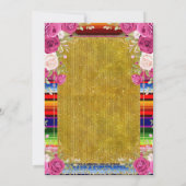 暗い赤紫色ピンクフローラプリンセスガールキンセアニラ 招待状 (裏面)