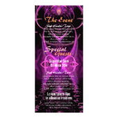 暗い赤紫色フラクタルイベントフライヤー ラックカード (裏面)