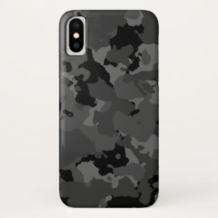 暗い迷彩柄パターン iPhone X ケース