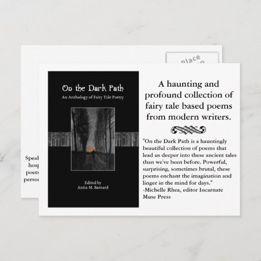 『暗い道のおとぎ話絵葉書』 ポストカード (正面/裏面)