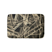 暗い部分のベージュの太い線の四角いコーナー バスマット (正面)