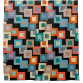 暗い部分の明るい正方形 シャワーカーテン (正面)