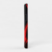 暗い部分を持つ湾曲した派手な赤と金ゴールドストローク Case-Mate iPhoneケース (裏面/右)