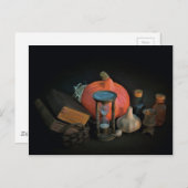 暗い部屋のテーブルの上の機知に富んだ物体 ポストカード (正面/裏面)