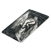 暗い部屋の木炭のスケッチ マグネット (左側)