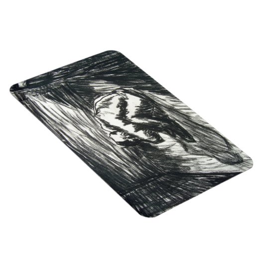 暗い部屋の木炭のスケッチ マグネット (右側)