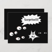 暗い部屋の驚きのパーティーアイズ招待状 招待状 (正面/裏面)