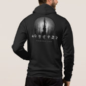 暗い都市はフード付きスウェットシャツ版1のファスナーを締めます パーカ (裏面)