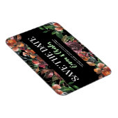 暗い野生の花が日付を保存 マグネット (右側)