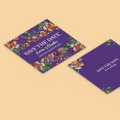 暗い野生の花が日付を保存 招待状