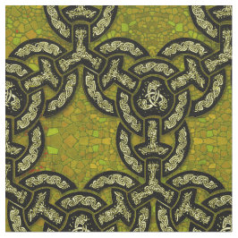 暗い金ゴールドのケルト族のドラゴンの鎖 ファブリック