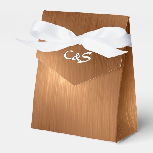 暗い金ゴールドパーソナライズされた優先ボックス フェイバーボックス (正面サイド)