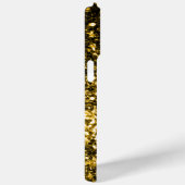暗い金ゴールドフェイクグリッターがテキストをキラキラさせる Case-Mate iPhoneケース (裏面 / 右)
