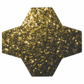 暗い金ゴールドフェイクグリッターの輝ききらきら光る サッカーボール (フラット)