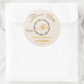 暗い金ゴールドフローラエンボス蠍座〔占星術の〕十二宮図 ラウンドシール (バッグ)