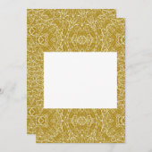 暗い金ゴールド幾何学的スターホイール抽象芸術アート 招待状 (正面/裏面)