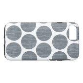 暗い鋼鉄灰色の動揺してな水玉模様のiPhone 7 Case-Mate iPhoneケース (裏面(横))