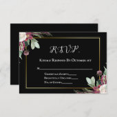 暗い開花の起伏の儀式RSVP 出欠カード (正面/裏面)