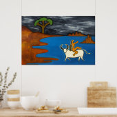 暗い闇の夜に包まれる ポスター (キッチン)