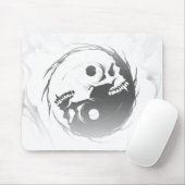 暗い陰陽の宗教的シンボル マウスパッド (マウス)