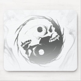 暗い陰陽の宗教的シンボル マウスパッド