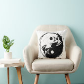 暗い陰陽の宗教的象徴 クッション (椅子)