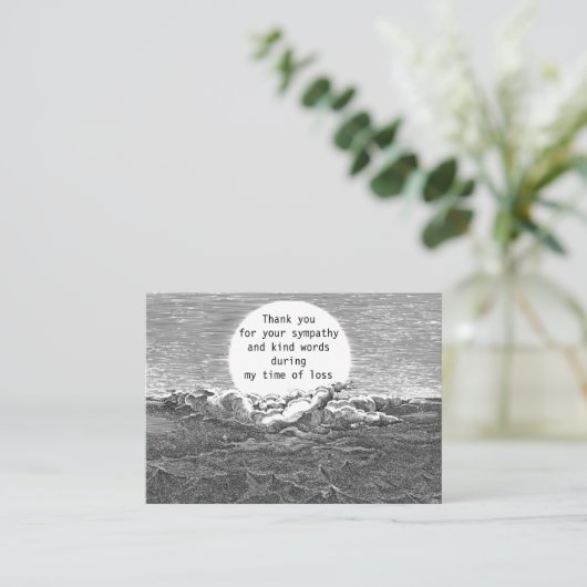 暗い雲のサンキューカード ノートカード (スタンド正面)