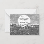 暗い雲のサンキューカード ノートカード (正面)