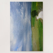 暗い雲の下の曲線の生命道 ジグソーパズル (縦)