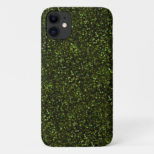 暗い青リンゴ色のグリッター Case-Mate iPhoneケース (裏面)