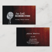 暗い音楽は録音スタジオの名刺に注意します 名刺 (正面/裏面)