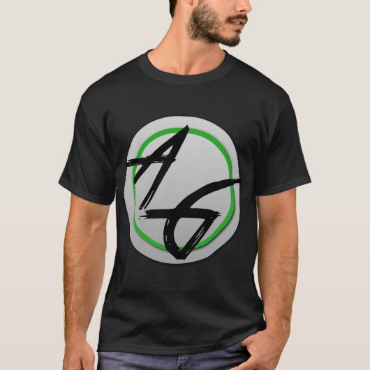 暗い頂点の賭博のロゴのTシャツ Tシャツ (正面)