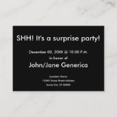 暗い驚きのパーティーで待つ 名刺 (裏面)