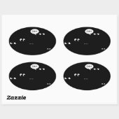 暗い驚きのパーティーで待つ 楕円形シール (シート)