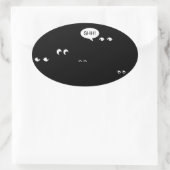 暗い驚きのパーティーで待つ 楕円形シール (バッグ)