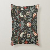 暗い魅惑のヴィンテージの花と鳥シームレス アクセントクッション (正面(垂直))