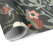 暗い魔法のかかったヴィンテージの花と鳥のシームレスさ  ラッピングペーパー (ロールコーナー)