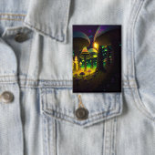 暗い魔法の発光キノコのボタン 缶バッジ (インサイチュ)