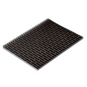 暗い黒レンガの壁は荒い表面を持っている ノートブック (左側)