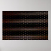 暗い黒レンガの壁は荒い表面を持っている ポスター (正面)