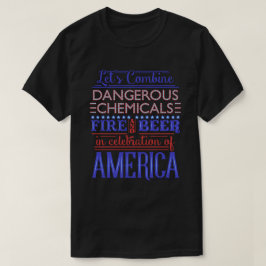 暗い7月の独立ビール花火のおもしろいな第4 Tシャツ